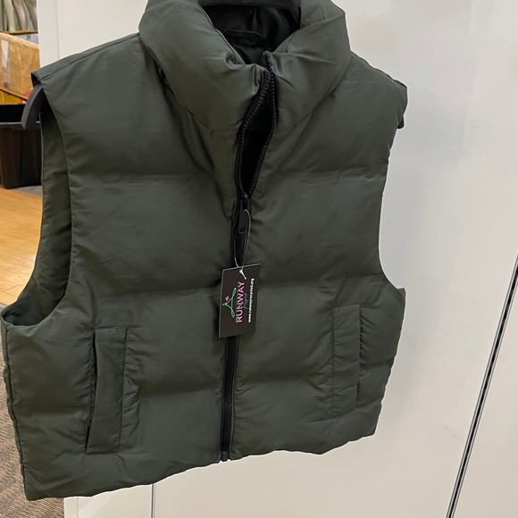 Primark Jackets & Blazers - Primark Olive Green Puffer Vest